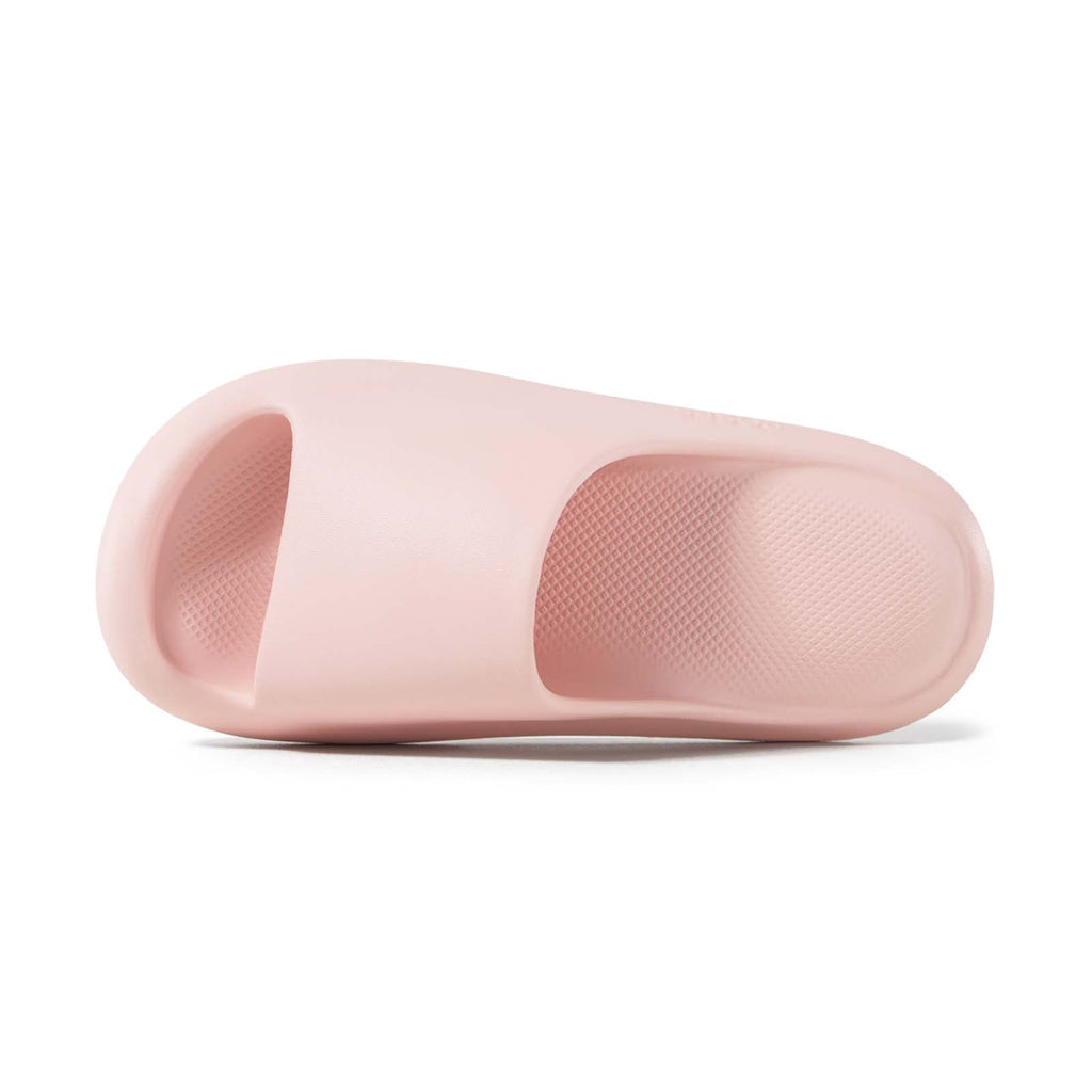 Pink heel support women's pillow slides